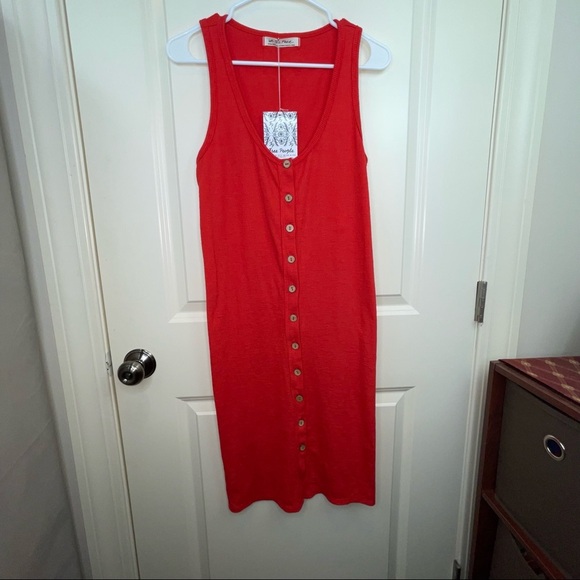 Free People Gia Vest Red OB1503177 Sz XS - Picture 6 of 16